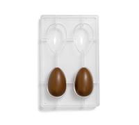 Decora 50052 Egg Polycarbonate Mould with 4 Cavities, 27.5 x 17.5 x 4 cm