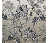 Decora Furnishings Luxurious Premium Vintage Floral Design Jacquard Fabric for Upholstery, Window Treatments and Craft - 54 inches Width - Fabric by The Metre (Gray)