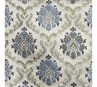 Decora Furnishings Luxurious Woven Jacquard Classic Damask Design Heavy Furnishing Fabric for Upholstery, Window Treatments, Craft Renaissance Rococo Victorian - 54" Width - Fabric by The Yard (Blue)