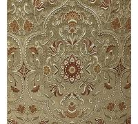 Decora Furnishings Moroccan Ornate Design Luxurious Classic Jacquard Fabric for Upholstery Sofa Cushions Dining Chair Window Treatments Craft - Width 54 inches - Fabric by Yard (Golden - Rust)