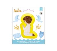 DECORA HOLY Communion Cookie Cutter-BOY 9 X 5 X 2 H CM, Plastica, Yellow