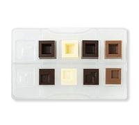 DECORA Modular Square Chocolate Mould, polycarbonate, 20 x 12 x 2.3 cm