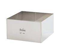 DECORA Stainless Steel Square Shape, Silver, 26 x 26 x 6 cm