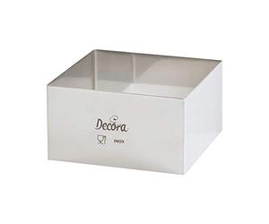 DECORA Stainless Steel Square, Silver, 30 x 26 x 4.5 cm