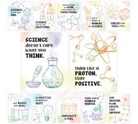 Decorably 12 Chemistry Apparatus Science Posters for Classroom, 11x14in