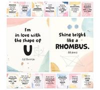 Decorably 16 Math Posters for High School, 11x14in Matte-Laminated Educational Math Posters for Middle School, Classroom, Bulletin Boards, Home Study Room