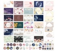 Decorably 24 Pack 6x4in Sympathy Cards Multipack with Envelopes and Stickers, 24 Unique Designs Condolence Cards with Printed Message Inside