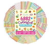 Decorably 6,492 Kids Reward Stickers for Children Behaviour - 60 Sticker Sheets Kids Reward Stickers for Classroom Activities, Positive Reinforcement, Arts & Crafts, Scrapbooking, Gift
