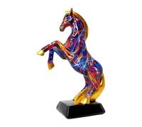 Decoración Del Hogar Escultura Animal - Estatuilla de Caballo | Estatuilla de Caballo en Posición de Pie de Resina Para Sala De Estar Dormitorio Estante Taquillas Estanterías Entrada Gabinete