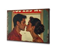 Decoraciones Para Cuartos Vintage Romance Poster With 'You And Me' Text. Canvas Decorative Picture Wall Decor Religious Easter Decorations(20x30cm)