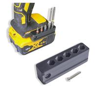 Decoralin Magnetic Bit Holder for Dewalt 18V XR Impact Driver and Combi Drills - Holds 5 Bits - Black