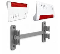 Decoralin Router Wall Mount Compatible with Fritz!Box 7590, 7590 AX, 7530, 7530 AX, 5590, 6660, 6670 and 7690 - Mounting Kit with Wall Clearance and Mounting Hardware - Grey