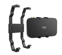 Decoralin Wall Mount Bracket Compatible with Sky Q 1TB / 2TB Box, Sky Q Behind TV Holder, Secure Wall Mounting Kit with Screws & Wall Plugs, Ventilated Space-Saving Router/TV Box Bracket