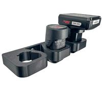 Decoralin Wall Mount for Bosch 12V Battery - Compatible with Bosch GBA Professional & BAT Home Series - Battery Holder Organizer for 12V Power Tools - Holds 3 Batteries - Made in Europe