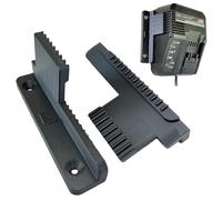 Decoralin Wall Mount for Einhell Power X-Charger 3A - 2-Parts Plastic Holder with Screws & Plugs - Black Bracket for Clean & Secure Wall Storage (Not for Twincharger or Fast Charger)