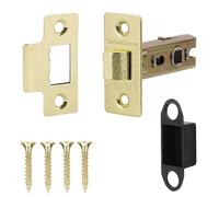 Decoranddecor 2.5 Inch Tubular Mortice Latch for Internal Doors, Fire Rated - 4 Pack - 44 mm Back Set - 64 mm Overall Length - Matt Black