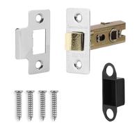 Decoranddecor 3 Inch Tubular Mortice Latch for Internal Doors, Fir 1 Pack, 57-76mm, Polished Chrome)
