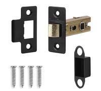 Decoranddecor 3 Inch Tubular Mortice Latch for Internal Doors, Fire Rated - 1 Pack - 57 mm Back Set - 76 mm Overall Length- Matt Black