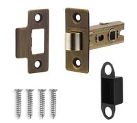 Decoranddecor 3 Inch Tubular Mortice Latch for Internal Doors, Fir 1 Pack - 57 mm Back Set - 76 mm Overall Length- Antique Brass