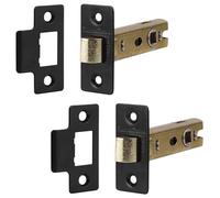 Decoranddecor 3 Inch Tubular Mortice Latch for Internal Doors, Fir 2 Pack - 57 mm Back Set - 76 mm Overall Length- Matt Black