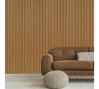 Decoranddecor 3-Sided Oak Acoustic Wall Panels - Wood Slat Panels - 2400X600mm - Pack Of 2