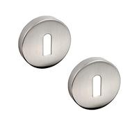 Decoranddecor 54mm Round Key Rose Aluminium - Standard Escutcheon (Brushed Chrome)