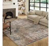 Decoranddecor Abstract Kitchen Rug, 80x150cm - Washable, Low Pile, Pet Friendly, Modern Contemporary Design Bedroom Easy Clean Durable Carpet - Trivon