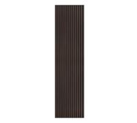 Decoranddecor Acoustic Slat Wood Wall Panel 2400x600mm Smoked Oak 1-Pack | 3-Sided Wrapped Wood Slats, 240 x 60 cm, 21mm Thick, Decorative Sound Absorbing Wood Panels for Interior Walls