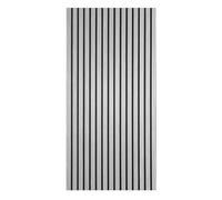 Decoranddecor Acoustic Slat Wood Wall Panel and Ceiling Panelling Decorative 3D MDF 120 cm x 60 cm - Grey