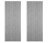 Decoranddecor Acoustic Slat Wood Wall Panel and Ceiling Panelling Decorative 3D MDF 120 x 60 - Smoked Oak - 2 Pack