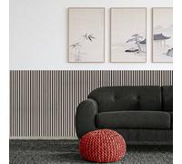 Decoranddecor - Acoustic Slat Wood Wall Panel - Grey Oak - 1200mm X 600mm