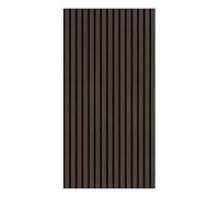 Decoranddecor Acoustic Slat Wood Wall Panels and Ceiling Panelling Decorative 3D MDF 120 cm x 60 cm - Smoked Oak