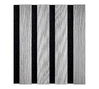 Decoranddecor Acoustic Slat Wood Wall Panels and Ceiling Panelling Decorative 3D MDF 16cmx24cm - Grey