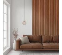 Decoranddecor Acoustic Slat Wood Wall Panels and Ceiling Panelsling Decorative 3D MDF 120 cm x 60 cm Walnut