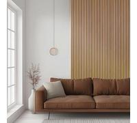 Decoranddecor Acoustic Slat Wood Wall Panels and Ceiling Panelsling Decorative 3D MDF 120 cm x 60 cm Oak
