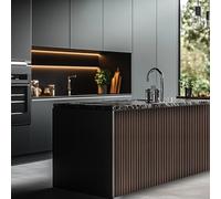 Decoranddecor Acoustic Slat Wood Wall Panels and Ceiling Panelsling Decorative 3D MDF 120 cm x 60 cm - Smoked Oak - 2 Pack