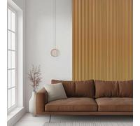 Decoranddecor Acoustic Slat Wood Wall Panels and Ceiling Panelsling Decorative 3D MDF 240 cm x 60 cm Oak - 2 Pack