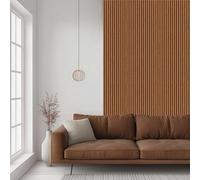 Decoranddecor Acoustic Slat Wood Wall Panels and Ceiling Panelsling Decorative 3D MDF 240 cm x 60 cm Walnut - 2 Pack