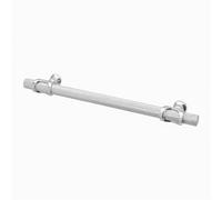 Decoranddecor Amelia - Knurled Cabinet Handles | Aluminium T-Bar Kitchen Cupboard Handles | Furniture Knobs | 320mm Hole Centre, Polished Chrome