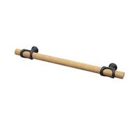 Decoranddecor Amelia - Knurled Cabinet Handles | Aluminium T-Bar Kitchen Cupboard Handles | Furniture Knobs | 224mm Hole Centre, Matt Gold - Matt Black