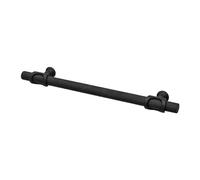 Decoranddecor Amelia - Knurled Cabinet Knobs | T-Bar Kitchen Cupboard Handles | Aluminium Drawer Handles | Furniture Knobs | 320mm Hole Centre - Matt Black