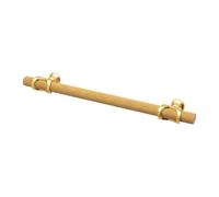 Decoranddecor Amelia - Knurled Cabinet T-Bar Kitchen Cupboard Handles | Aluminium Drawer Furniture Knobs | Matt Gold 320mm Hole Centre