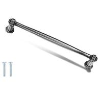Decoranddecor Antique Brass Copper Silver Matt Black Pewter Door Pull Handle Kitchen Cupboard Cabinet Drawer Pull (160mm Hole Center, Antique Silver/Pewter)