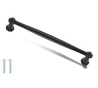 Decoranddecor Antique Brass Copper Silver Matt Black Pewter Door Pull Handle Kitchen Cupboard Cabinet Drawer Pull (160mm Hole Center, Matt Black)