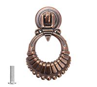 Decoranddecor Antique Copper Brass Vintage Round Pull Swing Ring Kitchen Bathroom Bedroom Cabinet Door Knobs Drawer Furniture Handles (Antique Copper)