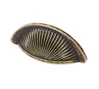 Decoranddecor Arro Half Moon Shaker Cup Handles Cabinet Pulls Zinc 64mm Hole Centre (Antique Brass) - 1 Pack