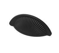 Decoranddecor Arro Half Moon Shaker Cup Handles Cabinet Pulls Zinc 64mm Hole Centre (Matt Black) - 1 Pack