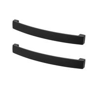 Decoranddecor - Asteria Matt Black Flat Bow Kitchen Cabinet Drawer Cupboard Pull Door Handles - 128mm - Pair
