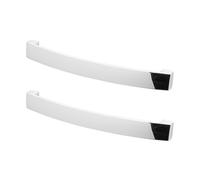 Decoranddecor - Asteria Polished Nickel Flat Bow Kitchen Cabinet Drawer Cupboard Pull Door Handles - 224mm - Pair