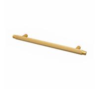 Decoranddecor Aurelia - Round Knurled Cupboard Handles | T-Bar Cabinet Handles | Kitchen Cupboard Pulls | Furniture Knobs - Gold - 128mm Hole Centre Distance